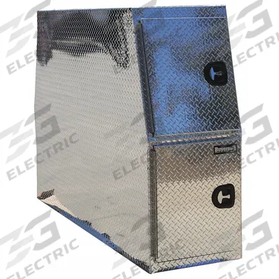 BUYERS PRODUCTS Backpack Truck Box: Backpack Truck Box, Aluminum, 24 in Overall Dp - Four-Door Backpack Truck Boxes with Flat Base