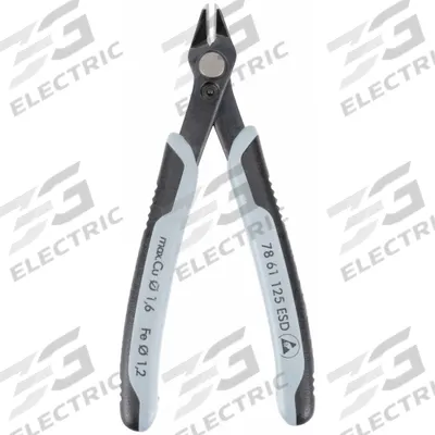 ESD Precision Nippers: 4 7/8 in Overall Lg, 3/8 in Jaw Lg, 1/2 in Jaw Wd - ESD-Safe Flush-Cut Pliers