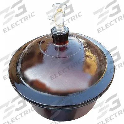 APPROVED VENDOR Desiccator: Vacuum, Round, Glass/Porcelain, 14 3/8 in Overall Dia, 16 1/2 in Overall Ht - Vacuum Desiccators