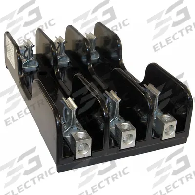 MERSEN Fuse Block: Open Block Design, 3 Pole, 600 V AC, Box Lug - Fuse Blocks for UL Class RK1 & RK5 Fuses