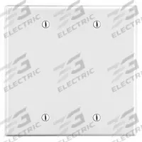 HUBBELL Wall Plate: Blank, 2 Gang, White, Std Size (MPN P23W). Key specifications — Brand: HUBBELL; Material: Polycarbonate.