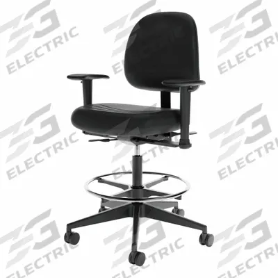 CRAMER Task Chair: Cramer, Ht, Black, 15 in Back Ht, 19 1/2 in Seat Wd - Adjustable-Arm Office Chairs