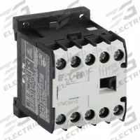 EATON Miniature IEC Magnetic Contactor: Non-Reversing, 3 Poles, 3NO Contacts, 9 A, 480V AC Coil (MPN XTMC9A10C). Key specifications — attr945107: EATON; attr972381: Yes.