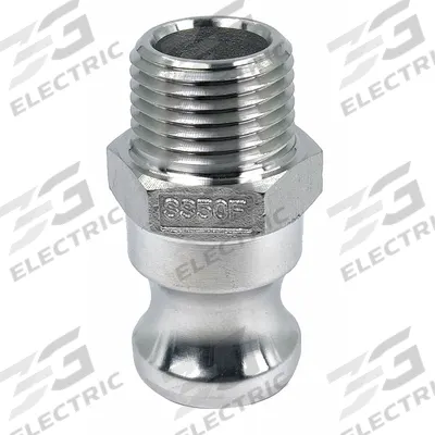 APPROVED VENDOR Cam and Groove Adapter: 1/2 in Coupling Size, 1/2"-14 Thread Size, 1 29/32 in Overall Lg - Type F Stainless Steel Cam & Groove Fittings