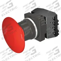 SIEMENS Mushroom Head Push Button: Non-Illuminated, Mushroom Head Profile, Non-Metallic, 30 mm, 2NO (MPN 52BM9V2F). Key specifications — Brand: SIEMENS; Action: Momentary; Series: Class 52; Terminal Connection: Pressure Plate; Push Button Material Type: Non-Metallic.