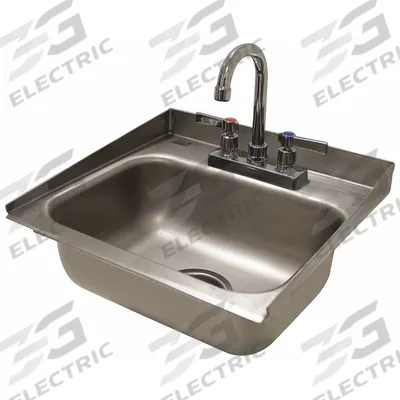 APPROVED VENDOR Drop-In Sink with Faucet: Dual Manual Handle, Lever, 16 in Overall Lg - Classroom Sinks with Faucets