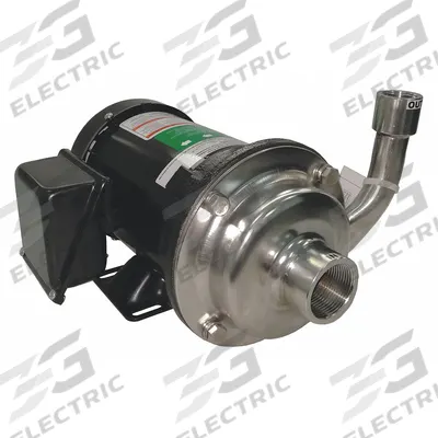 Dayton Centrifugal Pump: 304 Stainless Steel, 3/4 hp Horsepower (Max), Three Phase - Stainless Steel Housing Chemical-Resistant Centrifugal Pumps