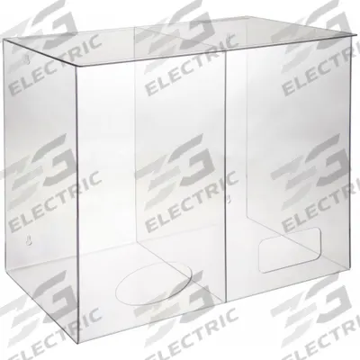 CONDOR All Purpose Dispenser: Table/Wall, 19 1/2 in x 11 5/8 in x 17 7/8 in, PETG - Hinged Top Dispensers for Bulk Protective Clothing