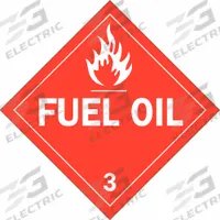 BRADY DOT Container Placard: Fuel Oil, 10 3/4 in x 10 3/4 in, 10 3/4 in Label Ht, 10 3/4 in Label Wd (MPN 63411). Key specifications — Brand: BRADY; Message: Fuel Oil.