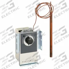 HONEYWELL Pneumatic Temperature Transmitter: 65° to 85°F, 2 Pipes, High Volume Pipes/Air Flow Output (MPN LP916A1134/U). Key specifications — Pneumatic Thermostat Type: Remote-Bulb Sensor; Temperature Control Range: 65° to 85°F; Number of Pipes/Air Flow Output: 2 Pipes, High Volume; Thermostat Action: Direct; Mounting Direction/Capillary Length: Vertical, 36 in; Mounting Direction/Includes Cover: Vertical, Yes; Brand: HONEYWELL.