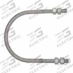 PARKER Accumulator Mounting U-Bolt: 4WB47/4WB49, 3.69 in Inside Dia., Galvanized Steel (MPN 0862090000GRG). Key specifications — attr98883: PARKER; attr95465: 4WB47; attr95468: Galvanized Steel.