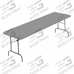ICEBERG Folding Table: Rectangle Table Shape, Charcoal Tabletop, 30 in Dp, 96 in Wd, 29 in, Fixed Ht (MPN 65237). Key specifications — attr1035217: Charcoal; attr1035250: Charcoal; attr1035202: ICEBERG.