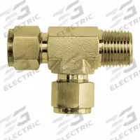 BRENNAN INDUSTRIES Compression Tee Fitting: 1/2 in OD x 3/8 in Pipe x 1/2 in OD Size, Brass (MPN N2605-08-06-08-B). Key specifications — Compatible Fitting Brands: Swagelok; Brand: BRENNAN INDUSTRIES; Series: N2605.
