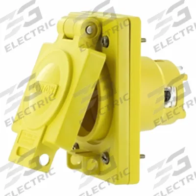 LEVITON Locking Single Outlet: 30 A, 480V AC - Unmetered Surface Power Outlets