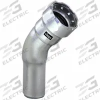 VIEGA MEGAPRESS Crimp Elbow Fitting: 1 in Pipe x 1 in Pipe Size, Press-fit x FTG, FKM (MPN 91795). Key specifications — Brand: VIEGA MEGAPRESS.