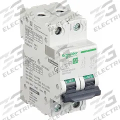 SCHNEIDER IEC Supplementary Protector: 20 A Amps, 500V DC, 5kA at 250V DC, Screw Clamp, C60H-DC, C (MPN M9U21220). Key specifications — Terminal Connection: Screw Clamp; AC Voltage Rating: Not Rated; Curve Type: C; DC Voltage Rating: 500V DC; Max. AIR Rating: 5kA at 250V DC; Series: C60H-DC; Brand: SCHNEIDER.