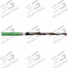 CHAINFLEX Measuring System Cable: (3) Shielded Twisted Pr 26 AWG (0.14)/(2) SC 20 AWG (0.50), Green (MPN CF211-002). Key specifications — Conductor Grouping: (3) Shielded Twisted Pair 26 AWG/(2) SC 20 AWG; Includes Ground: No; Overall Length: Order by the Foot; Minimum Bend Radius Factor - Fixed: 5 x OD; Minimum Bend Radius Factor - Flexible: 8 x OD; Brand: CHAINFLEX.