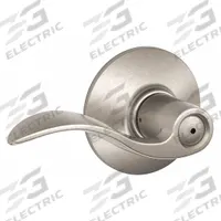 SCHLAGE Door Lockset: Privacy Lever Locksets, Nickel, ADA Compliant (MPN F40 ACC 619). Key specifications — Ligature Resistance: Not Ligature-Resistant; Brand: SCHLAGE; Lockset Function ANSI Code: F76; Visual Indicator Message: No Message; Lockset Style: Accent; ADA Compliant: Yes; Finish: Satin Nickel-Plated, Clear Coated : Zinc.