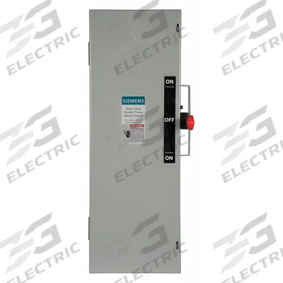Siemens Safety Switch: Fusible, 60 A, Three Phase, 240V AC, Galvanized Steel - Fusible Safety Switches