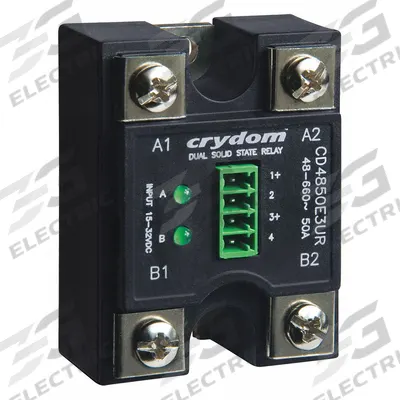 CRYDOM Dual Solid State Relay: Surface Mounted, 50 A Max Output Current, SCR - Surface-Mounted Relays