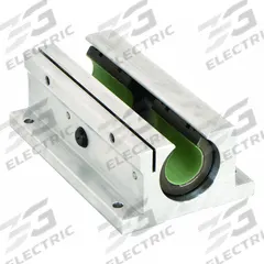 THOMSON Linear Pillow Block Bearing: Twin, Self-Aligning, 5/8 in Inside Dia, TEP 950, FluoroNyliner (MPN FNYBUTWN10ALS). Key specifications — Liner: TEP 950; Material: Aluminum.