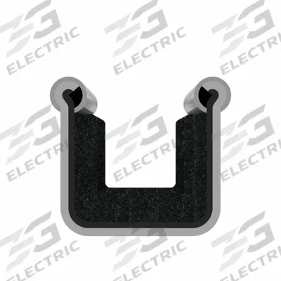 FAIRCHILD Edge Trim: Pile Lined Beaded, 6 ft Overall Lg, Polypropylene Outer - Window Channel Edge Seal
