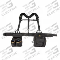 CLC Tool Rig: 29 in to 46 in Waist Size, Pockets 28, Padded (MPN 1608). Key specifications — Brand: CLC; Padded: Padded; Belt Color: Black; Primary Application: Electrician.