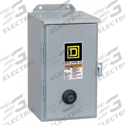 SQUARE D Magnetic Motor Starter: Non-Reversing, 3 Poles, NEMA Size 3, 90 A - Enclosed Non-Reversing Starters with Thermal Overloads