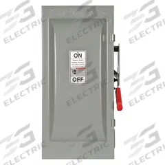 SIEMENS Safety Switch: Non-Fusible, 100 A, Single Phase, 600V AC, Galvanized Steel, Indoor (MPN HNF263J). Key specifications — attr867131: SIEMENS.