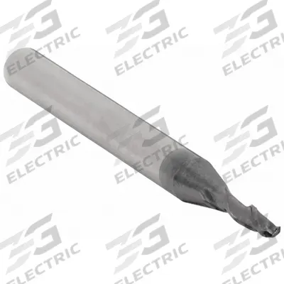 APPROVED VENDOR Ball End Mill: Carbide, AlTiN Coated, 2 Flute, 9/64" Mill Dia, 9/16" LOC - General Purpose Carbide Ball End Mills