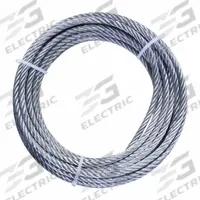 APPROVED VENDOR Wire Rope: Galvanized Steel, 7 x 19, 1,960 lb Working Load Limit, 50 ft Overall Lg (MPN 33RH67). Key specifications — End Type: Plain; Brand: APPROVED VENDOR.