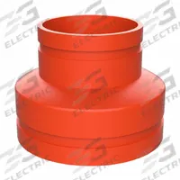 GRUVLOK Metal Pipe Elbow: Concentric Reducer, 2 1/2 in x 2 in, Grooved x Grooved, 2 1/2 in Lg (MPN 0390130235). Key specifications — Brand: GRUVLOK.