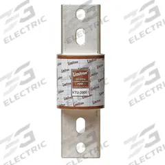 BUSSMANN Fuse: Class L, KTU Series, Bolt-On Body, Fast-Acting, 2 kA, 600 V AC, 340 V DC (MPN KTU-2000). Key specifications — attr211201: BUSSMANN; attr1287282: KTU.