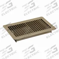 Floor Register: Floor, 7 1/2 in H, 11 1/2 in W, Louvered, Powder Coated, Brown, Steel Grille (MPN 4MJE6). Key specifications — Adjustable Blades: No; Brand: APPROVED VENDOR; Airflow Directions: One-Way; Grille Color: Brown.