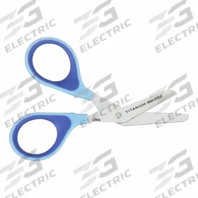 PHYSICIANSCARE Medical Scissors: Bandage Shear, Titanium, Angled, Plastic, 4 in Overall Lg - Standard Bandage Scissors