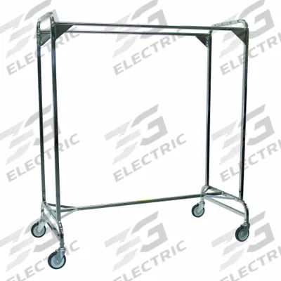 R&B WIRE PRODUCTS Basket Shelf: Rod Design (No ) Hooks, 2 Rods, 68 in Overall Ht, Steel - Garment Racks