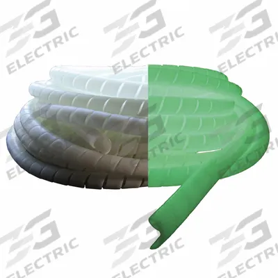 CAPLUGS NightGlow Spiral Wrap: 4 7/8 in Dia, 66 ft Lg, Off White, Polyethylene - Luminescent/Glow-in-the-Dark Spiral Hose Wraps