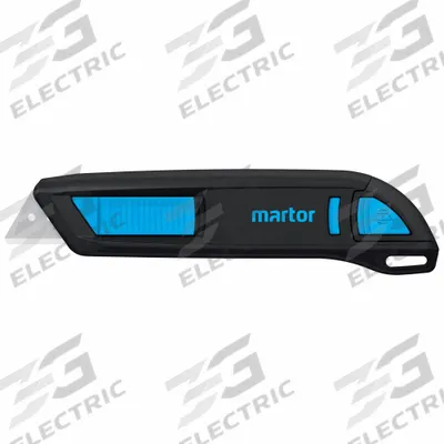 MARTOR Utility Knife: 143 mm Overall Lg, Textured, 16 mm Overall Wd, Plastic - Fully Automatic Retracting Utility Knives
