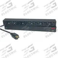 APC BY SCHNEIDER ELECTRIC Power Distribution Unit: 120V AC, 10 Outlets, NEMA 5-20R, Non-Metered, Std (MPN AP9564). Key specifications — Plug Type: NEMA L5-20P; Brand: APC BY SCHNEIDER ELECTRIC; Maximum Input Voltage: 120V AC; Receptacle Type: NEMA 5-20R; Mounting Location: Horizontal Rack; Facing: Front.