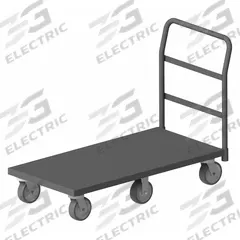 APPROVED VENDOR Platform Truck: 3,600 lb, 72 in L x 36 in W x 9 1/8 in H Deck, Solid, 12 ga Deck (MPN EPT6W36726PU95). Key specifications — Side Panel Type: No Side Panels; Brand: APPROVED VENDOR; Color: Gray; Caster/Wheel Configuration: (4) Swivel.
