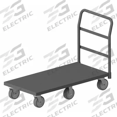 APPROVED VENDOR Platform Truck: 3,600 lb, 72 in L x 36 in W x 9 1/8 in H Deck, Solid - High-Maneuverability Platform Trucks