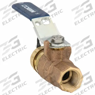NIBCO Manual Two-Way Ball Valve: 1/2 in, Bronze, Straight, FNPT x FGHT - Bronze Ball Valves