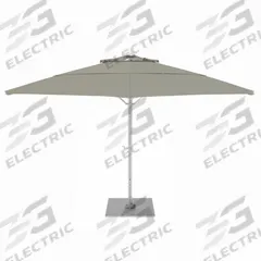 CALIFORNIA UMBRELLA Outdoor Umbrella: Slate gray, Aluminum/Steel, Hand Crank, 156 3/8 in Overall Ht (MPN SOLA118001-6030). Key specifications — Brand: CALIFORNIA UMBRELLA; Canopy Color: Slate gray; Includes Base: Yes; Includes Lights: No; Opening Mechanism: Hand Crank; Pole Material: Aluminum.