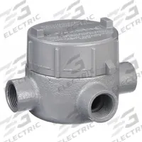 Conduit Outlet Body: Iron, GE, 1/2 in Trade Size, X Body, 19 cu in Body Capacity (MPN GECXT-1M). Key specifications — Series: For Standard Body; Compatible Conduit Trade Size: 1/2 in; Thread Gender: Female; Hub Style: Threaded; Cover Included: Yes; Body Style: X; Connection Type: Threaded; Back Type: Flat.