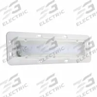GROTE Dome Light: Rectangular, 12V DC, Clear, 1 1/4 in Overall Ht, 18 1/4 in Overall Lg, Screw (MPN 61P11). Key specifications — Lens Color: Clear; Mount Type: Screw; Electrical Connection: Blunt Cut Wires; Brand: GROTE; Operating Voltage: 12V DC; Mount Style: Recessed.