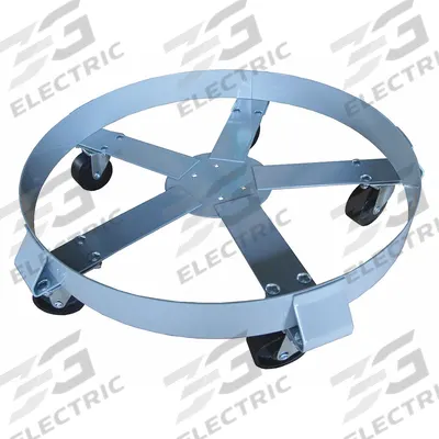 APPROVED VENDOR Drum Dolly: 1,400 lb Load Capacity, For 55 gal Container Capacity, Round - Cross-Brace Drum Dollies with Support Ring