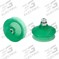 SCHMALZ Vacuum Pad Assembly: 1.5 Folds, G1/4 in, 58.4 mm Pad Dia, Elastodur ED, Green, 65 A, SPB1 (MPN 10.01.06.03500). Key specifications — attr1019194: 10.01.06.03500; attr1019196: SCHMALZ; attr1019197: 65 A.