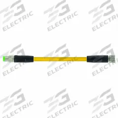 Cordset: M8 Male Straight X M8 Female Straight, 3 Pins, Yellow, PVC, 10 m Cable Lg, 24 AWG Wire Size (MPN 7000-88001-0101000). Key specifications — Cable Jacket Color: Yellow; End 1 Mounting Orientation: Straight; End 1 Gender: Male; End 1 Connection Type: M8; Cable Jacket Material: PVC; Brand: MURRELEKTRONIK; IP Rating: IP65; End 2 Connection Type: M8.