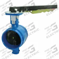 SHARPE Butterfly Valve: 2 1/2 in Pipe Size, 300 psi Max. Pressure (CWP), Clamp, 3 Bolt Holes, Lever (MPN 7005011842). Key specifications — Brand: SHARPE; Handle Type: Lever; Disc Material: Ductile Iron.