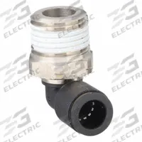 LEGRIS Push-Fit Elbow Fitting: 10 mm OD x 1/2 in Pipe Size, Push-to-Connect x MNPT, Black, 10 PK (MPN 3109 10 22). Key specifications — Brand: LEGRIS.